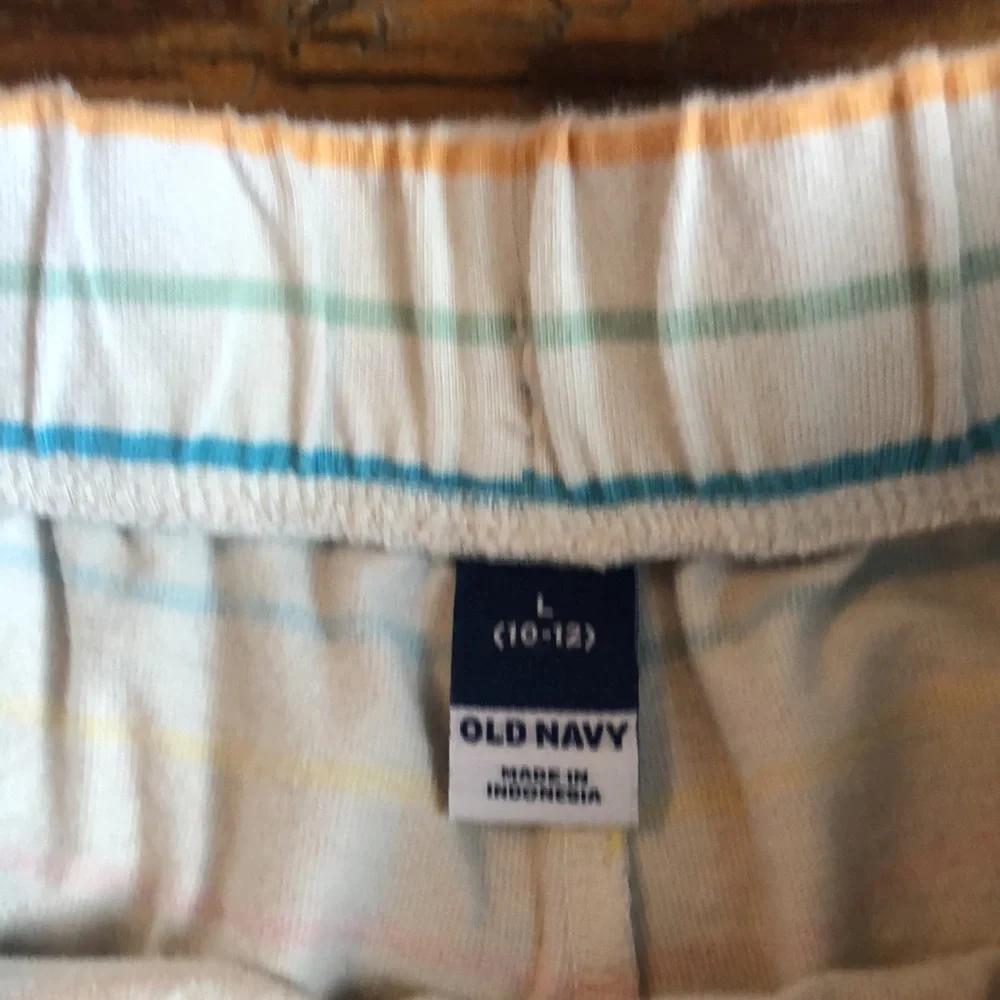 Old Navy l Cream & Multi Color Stripe Shorts